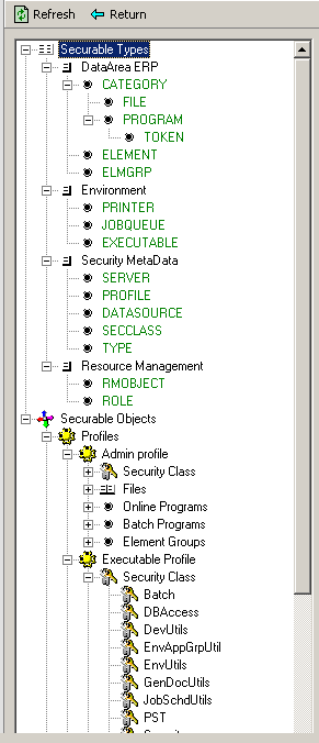 Form clip: Object Selector for administrative profile