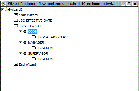 Form clip: Example wizard with branching