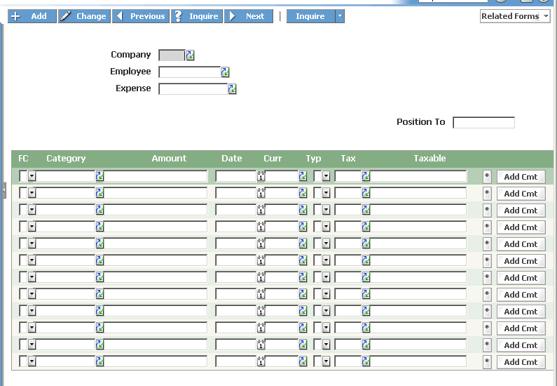 Form clip: Form with detail area