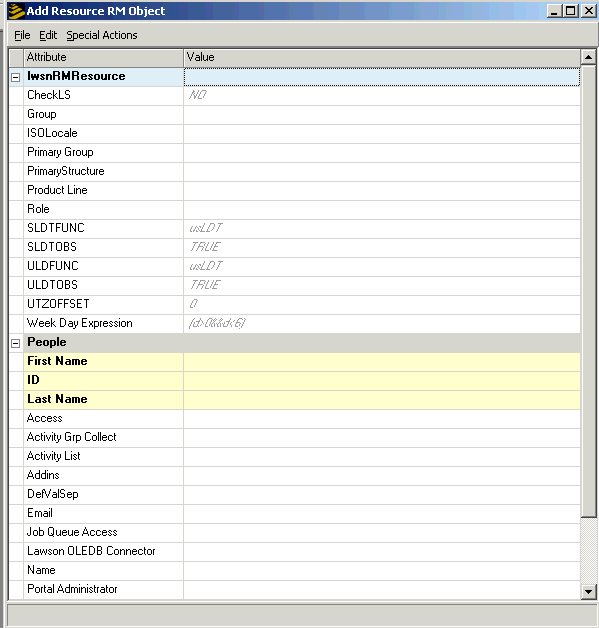 Form clip: Add resource dialog box