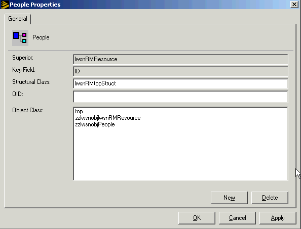 Form clip: Structural class for Lawson People object (before change)