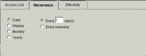 Form clip: Date/Time Rule Builder, Recurrence tab