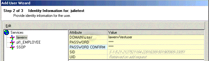 Form clip: Adding an Environment / OS identity on Windows