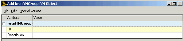 Form clip: Add Group RM Object dialog box