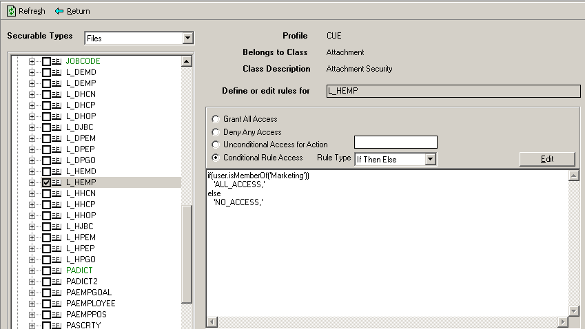 Form clip: Example rule securing attachments