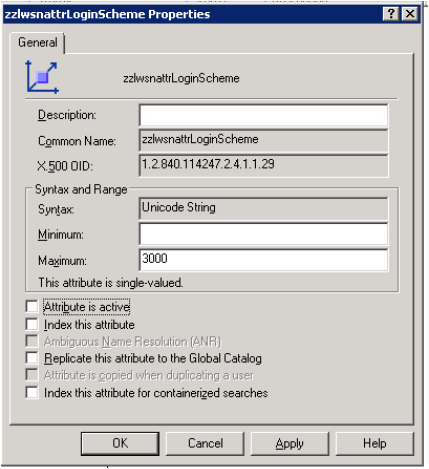 LoginScheme attribute deactivated