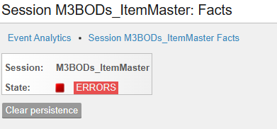 Clear persistence button