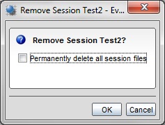 Screen capture: Remove Session confirmation dialog box