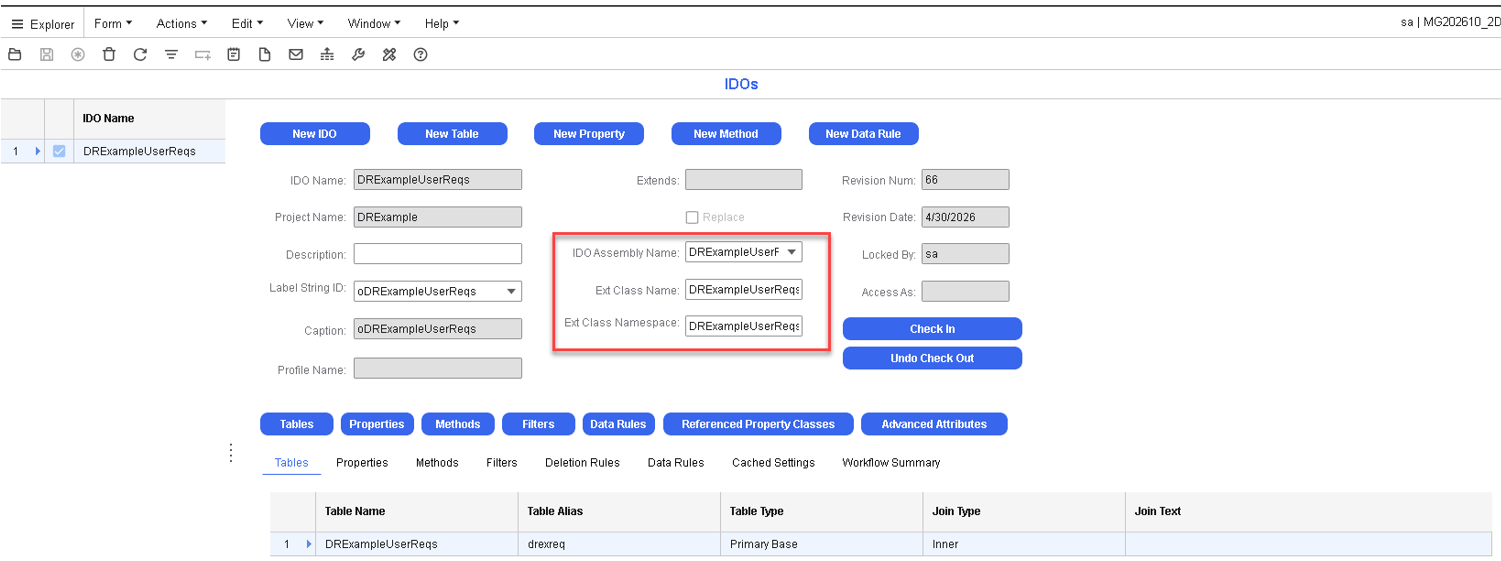 Appendix B - IDO Assembly Name and Ext Class