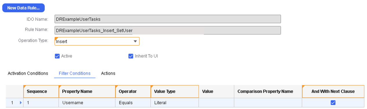Scenario Example 2 - Filter Conditions