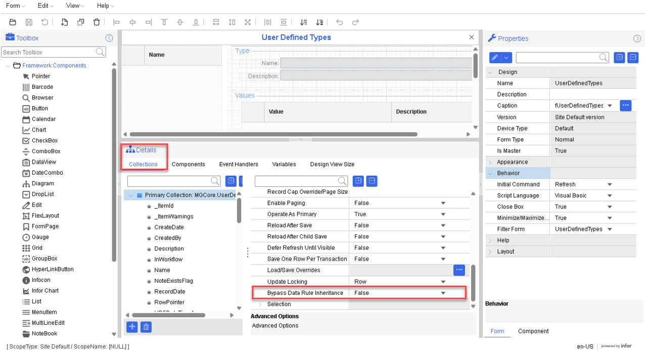 Bypass Data Rule Inheritance property