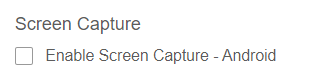 Enable or Disable Screen Capture