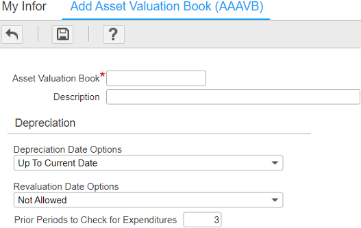 New field in Add Asset Valuation Book