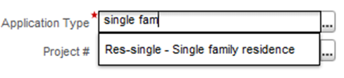 Application Type field