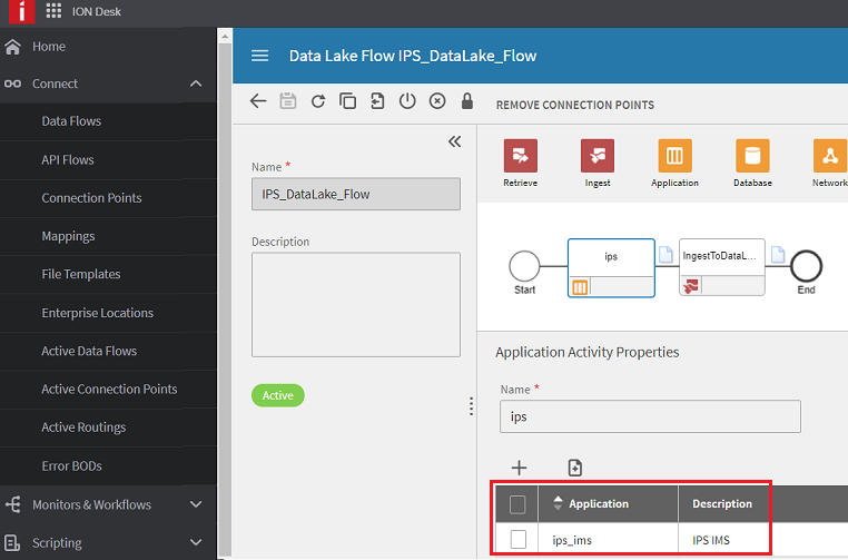 Updating a data flow