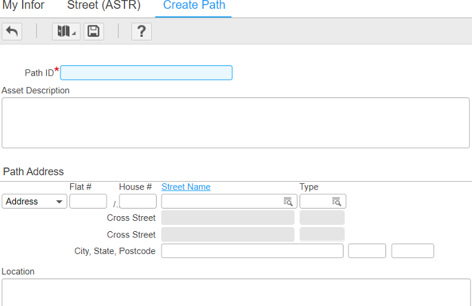 Path asset type