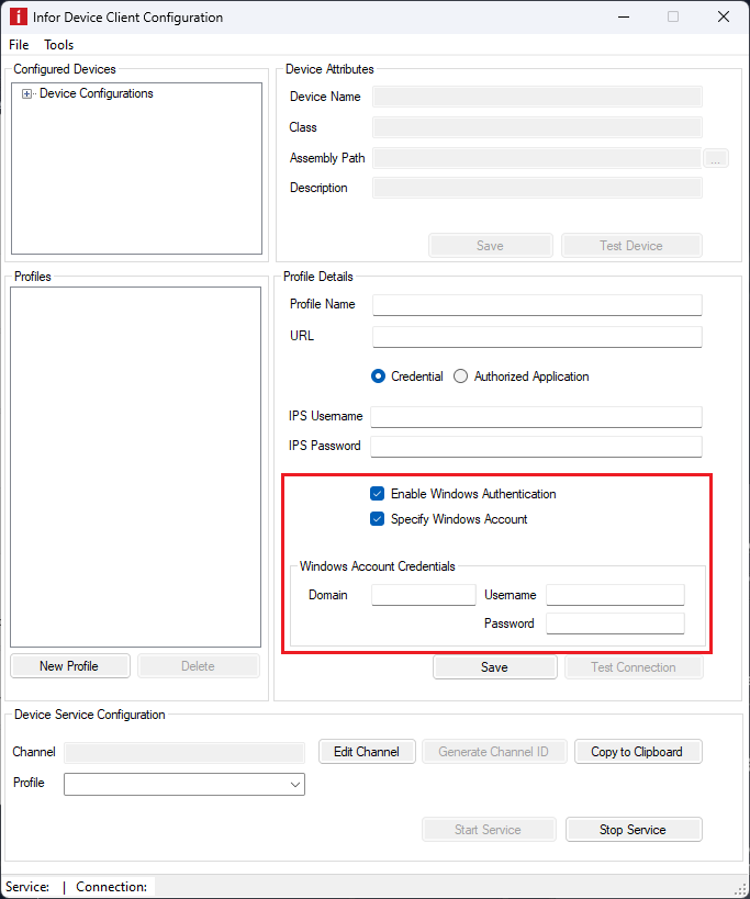 Infor Device Client Configuration