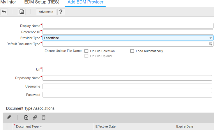 Laserfiche EDM provider