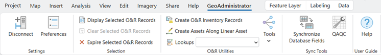 GeoAdministrator tab