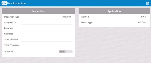 New Inspection page