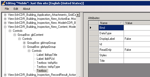 adding a textbox control in the Mobile configuration