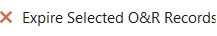 Expire Selected O&R Records button