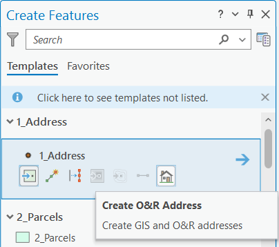 Create O&R Address button