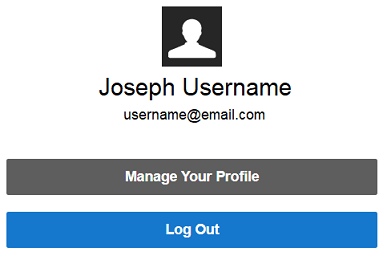 Manage Profile button in Login widget