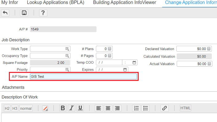 A/P Name field in Infor Public Sector