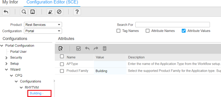 AP Type node in Portal configuration