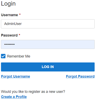 Login widget