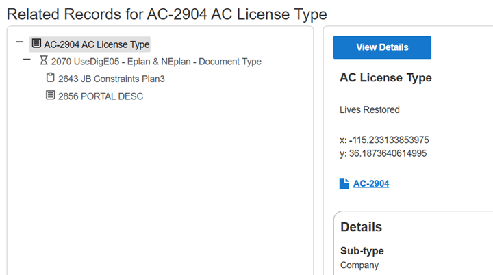 Related Records view