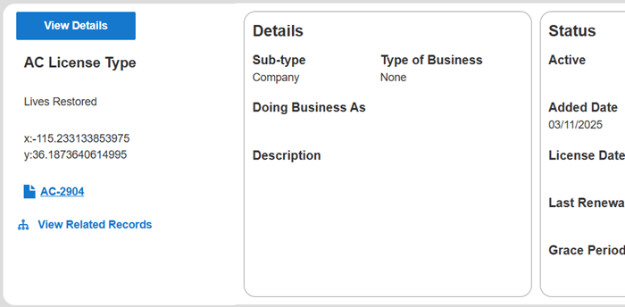 View Related Records in My Projects Card View