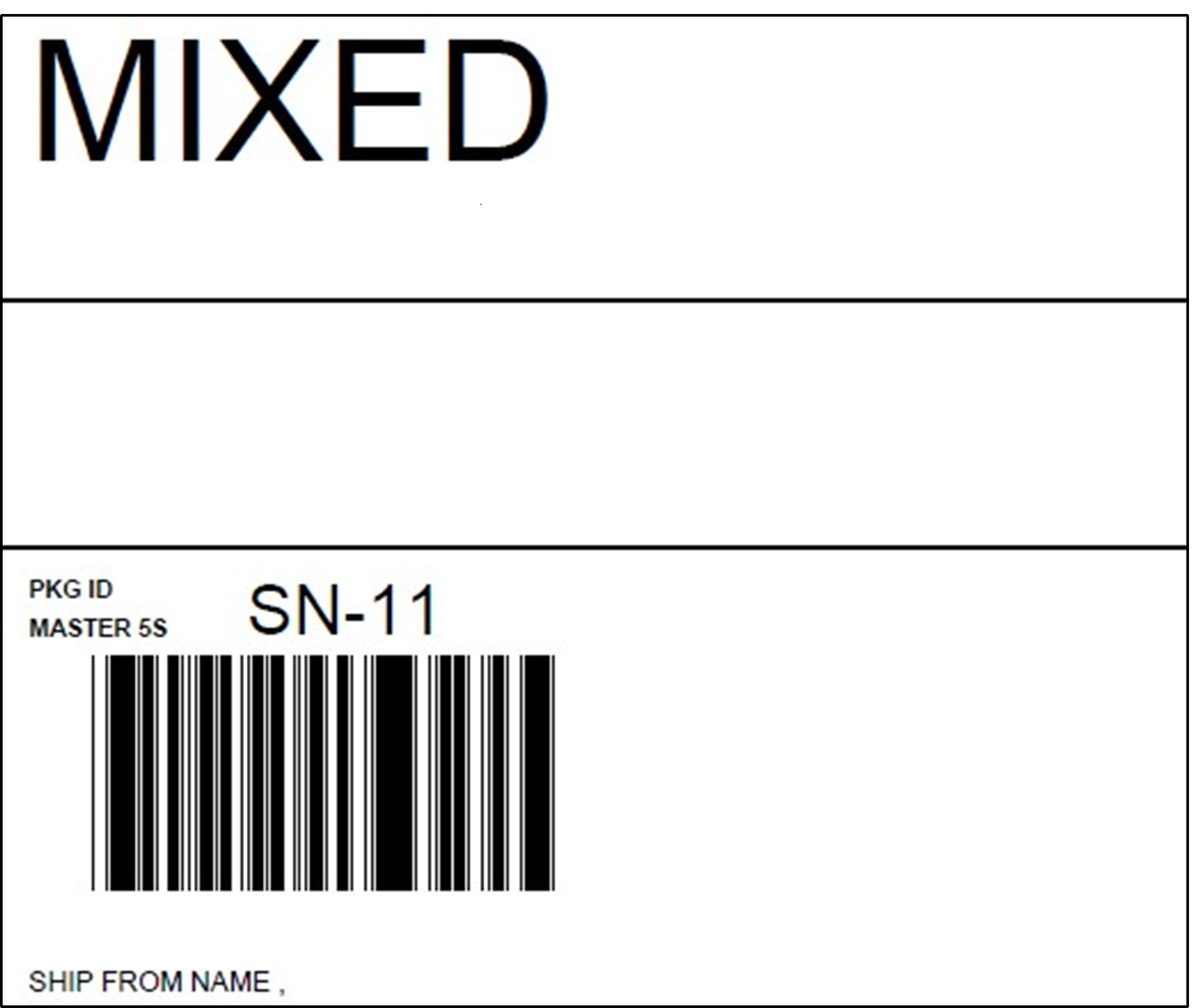 B10 Generic mix label
