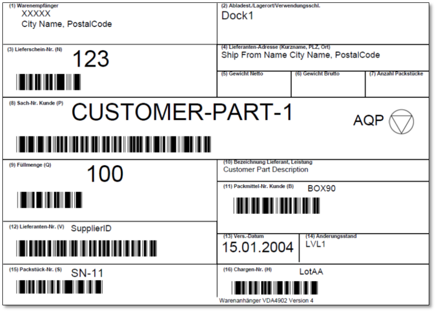 Odette Generic Detail label
