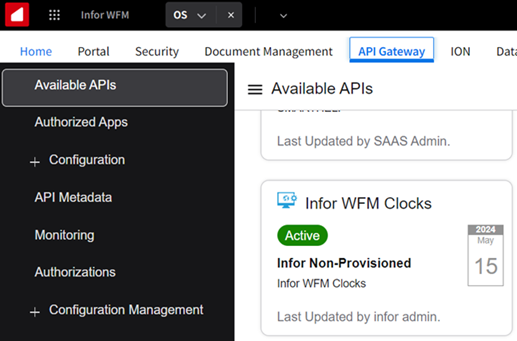 WFM Clocks API