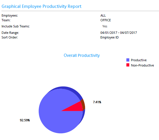 Graphical Employee Productivity Report