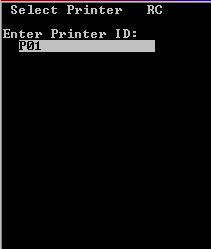 Enter Printer ID