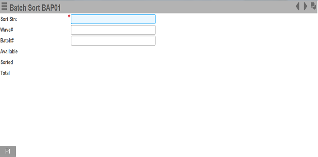Classificar em lotes BAP01