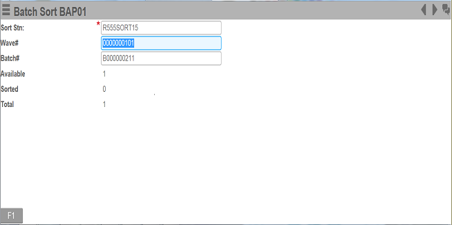 Tela Classificar lote BAP01 2